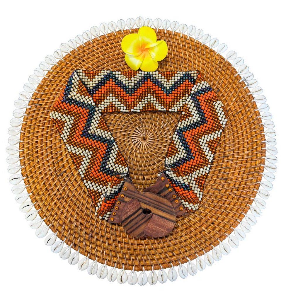 Membela Színes Gyöngyös Öv - Krém, Fehér, Átlátszó, Barna