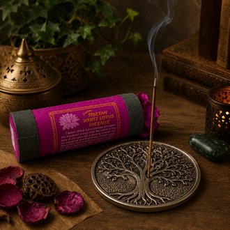 Nepáli Hengeres Füstölő - Kicsi - Tiberan White Lotus Incense