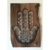 Hamsa Kéz Olajfestmény Tölgyfa - 45 cm x 68 cm