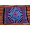 Mandala sarong fekete alapon - rózsaszín, kék