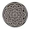 Asri Fa Fali Dekoráció Mandala Díszítéssel - Fekete - Kicsi