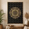 Textil Falikép - Fekete-Arany