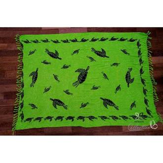 Teknős mintás sarong - zöld